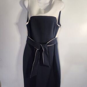 Milly Two-Tone Black and White Midi Dress Size 12 NWT